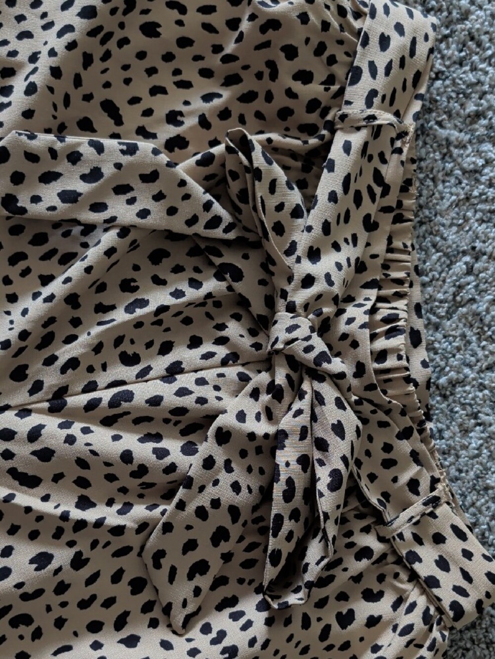 HALARA Tan and Black Leopard Print Wide-Leg Pants - Picture 4 of 5